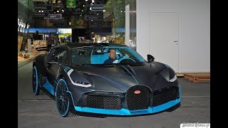 Bugatti Divo  DRIVING outside the Geneva Motor Show [upl. by Lledner]