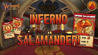 Wizard101 MAX FIRE PvP 140 Inferno Salamander Value [upl. by Orv101]