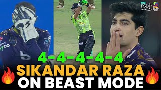 Sikandar Raza on Beast Mode🔥🔥  Lahore Qalandars vs Quetta Gladiators  Match 18  HBL PSL 8  MI2A [upl. by Tu]