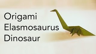 Easy Tutorial for Origami Elasmosaurus Dinosaur John Montroll [upl. by Ennovart]