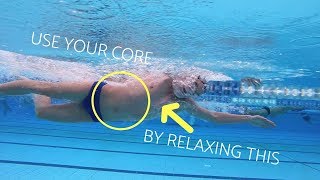 How To Use Your Core When Swimming [upl. by Inalawi]