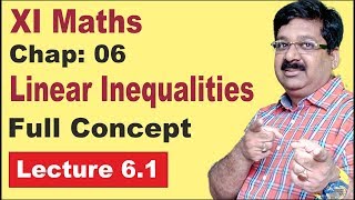 NCERT XI Maths Chap61  Full Concept  Linear Inequalities [upl. by Asiar]