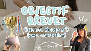 OBJECTIF BREVET 📚💪🏻 EXERCICE BREVET N°3 AVEC CORRECTION maths mathematiques brevet [upl. by Moshell]