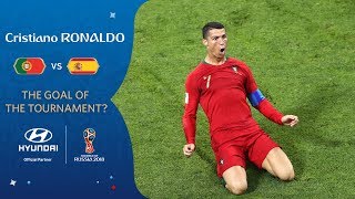 Cristiano RONALDO freekick vs Spain  2018 FIFA World Cup  Hyundai Goal of the Tournament Nominee [upl. by Ainesy]