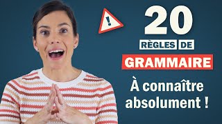 20 règles de grammaire SIMPLES à connaître ABSOLUMENT [upl. by Essenaj]