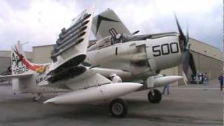 Skyraider Engine Startup and Taxi [upl. by Nosak]