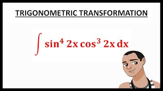 INTEGRAL OF sin4 2x cos32x  TRANSFORMATION [upl. by O'Donnell350]