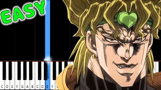 Dios Theme Dark Rebirth JoJo  Stardust Crusaders  EASY Piano Tutorial animelovemen [upl. by Aznerol]