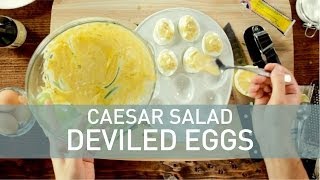 Caesar Salad Deviled Eggs Food Deconstructed [upl. by Dawson]