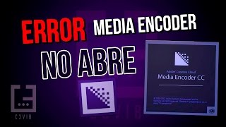 Solucion a error media encoder no abre [upl. by Nylarak]