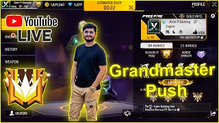 Free Fire Live Grandmaster Push Season 37  Road To Top 10  Azim Gaming [upl. by Erbas164]