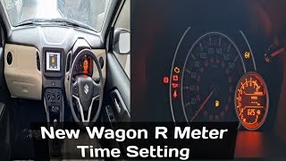 New Wagon R 2022 zxivxilxi model Meter Time Setting Clock Setting maruti Suzuki car [upl. by Liman]