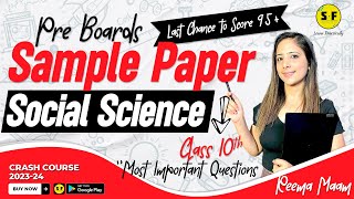 Sample Paper Pre Boards 202324 Class 10th SST Social Science NCERT Live Board Exam with Reema Maam [upl. by Normand]