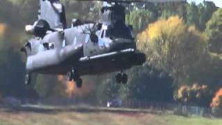 Chinook landing for fuel at Hickory NC airport [upl. by Zielsdorf545]