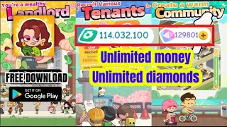 Rent PleaseLandlord Sim MOD APK Menu Unlimited Money And Gems Decoration Coins [upl. by Narruc]