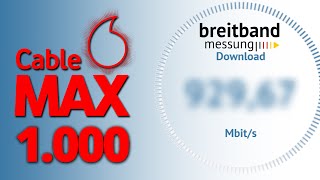 Vodafone CableMax 1000  Speedtest nach den Vorgaben der Bundesnetzagentur  ÜBERRASCHENDES Ergebnis [upl. by Easter]