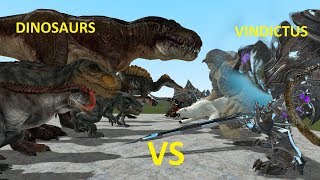 NPC DINOSAURS VS VINDICTUS BOSSES  GMOD FIGHTS [upl. by Einhpets]