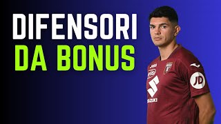 5 DIFENSORI DA BONUS AL FANTACALCIO  Guida allAsta del Fantacalcio 20242025 [upl. by Atnauqahs]