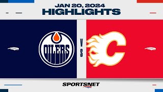 NHL Highlights  Oilers vs Flames  January 20 2024 [upl. by Jit]