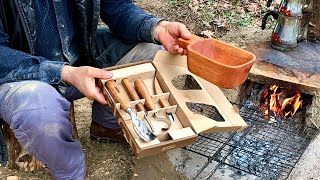 Doğada Tabak Yapımı Wooden Plate Making in Nature [upl. by Enitsua]