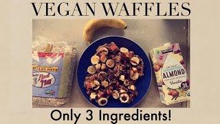 VEGAN WAFFLES  Only 3 Ingredients [upl. by Wengert843]