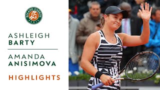 Ashleigh Barty vs Amanda Anisimova  Semifinal Highlights  RolandGarros 2019 [upl. by Pape]