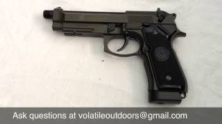 Taurus Pt 92 Co2 Airsoft Pistol HD Review [upl. by Olim]