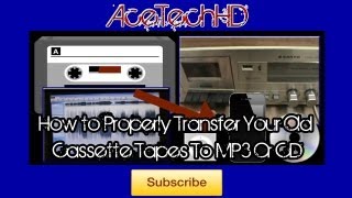 How to Properly Transfer Your Old Cassette Tapes To CD Or MP3 HQ [upl. by Bonnie]