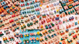 diy polymer clay earrings designs  100 ideas [upl. by Ellehsor]