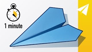 How to Fold an Easy Paper Airplane in 1 Minute 60 seconds — Flies Extremely Well [upl. by Grail]