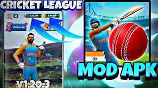 Cricket League Mod Apk Unlimited Money Coins amp Gems Hack Mod Menu V1203 Latest Update Trick [upl. by Lilla]