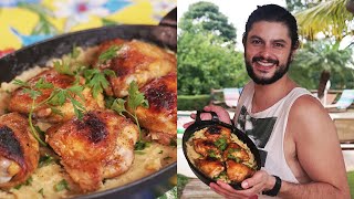 FRANGO COM PURÊ DE BATATA MAIS FÁCIL DO MUNDO  Receitas de Férias  Mohamad Hindi [upl. by Yalc]