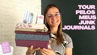 Tour pelos meus Junk Journals [upl. by Nalac881]