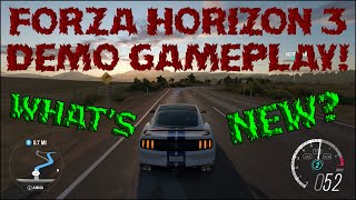 Forza Horizon 3 Demo Gameplay New Features  Information Forza Horizon 3 FH3 [upl. by Jacoba4]