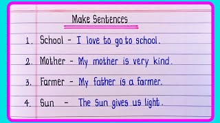 Make sentences for the given words touch  Make sentence  How to make sentence in English [upl. by Varuag]