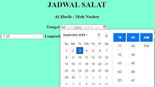 Jadwal Shalat Membuat Tombol Klik atau Button JavaScript [upl. by Imef]