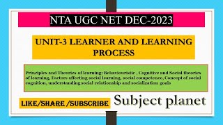 Theories of learning CLASSICAL CONDITIONING AUSUBEL THEORY OF LEARNING UGC NET Education [upl. by Warms]