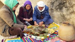 PERFECT LAMB LEG ROAST IN A TANDOOR  Rural Life In The Mountainous Afghanistan [upl. by Anelis]