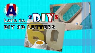 DIY 3D Letters  3D Letters for Birthday Decoration  UampA Zone Vlog 36 [upl. by Demahom243]