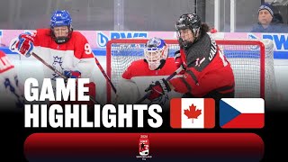 Highlights Canada vs Czechia  2024 U18WomensWorlds [upl. by Anaibib]