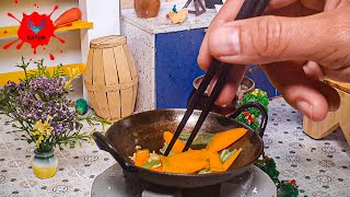 How to Make Garlic Sautéed Vegetables  Veggies Stir Fry  Miniature Food [upl. by Aseeram]