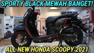 HONDA SCOOPY TERBARU 2021 SPORTY BLACK [upl. by Atinyl]