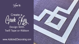 How to create a Greek Key design with twill tape or ribbon [upl. by Berget]