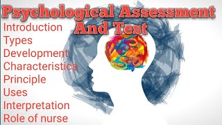 हिन्दी में  Psychological Assessment And Test  Unit 8  Psychology  BSc Nursing [upl. by Ileane]