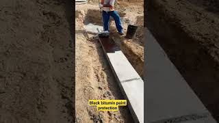 apply of bituminous paint for concrete underneath soil [upl. by Avrom]