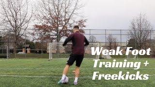 Weak Foot Finishing  Freekick Training Session [upl. by Delinda]