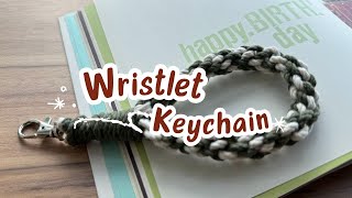 DIY Tutorial  Macrame  Wristlet Keychain｜手機掛繩 [upl. by Nonregla]