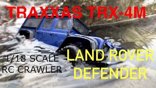 The Wetter The Better Traxxas TRX4M Land Rover Defender 118 scale RC Car [upl. by Kitarp]