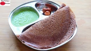 Crispy Ragi Dosa With Sprouted Ragi Flour Ragi Powder Weight Loss Millet Recipes  Skinny Recipes [upl. by Cirnek51]