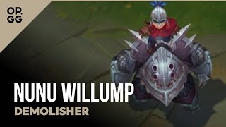 Demolisher Nunu Willump  OPGG Skin Review  League of Legends [upl. by Mylo]